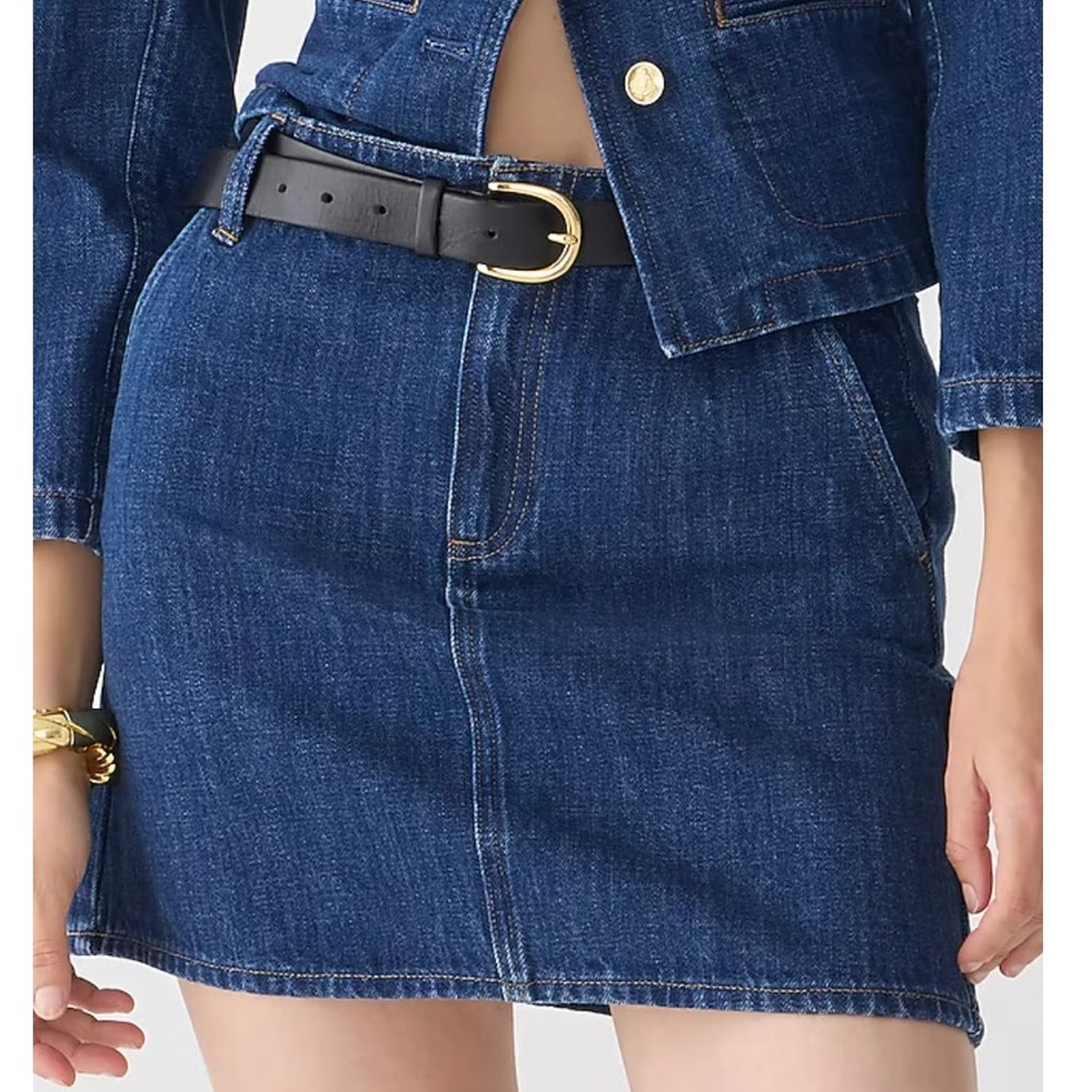 J Crew Denim Mini Skirt in Resin Wash